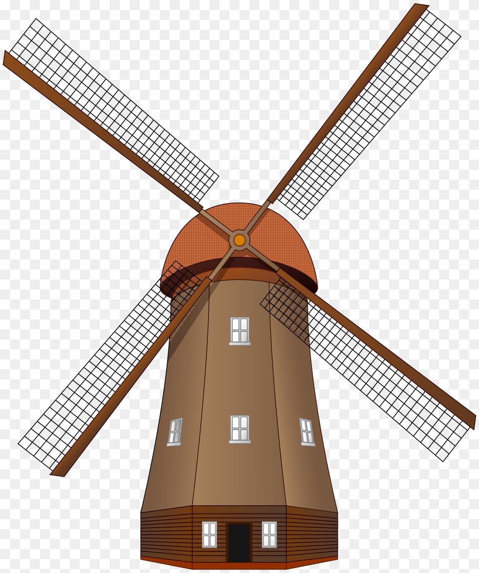 Windmill Large Clip Art, Engine, Machine, Motor, Turbine Free Transparent Png