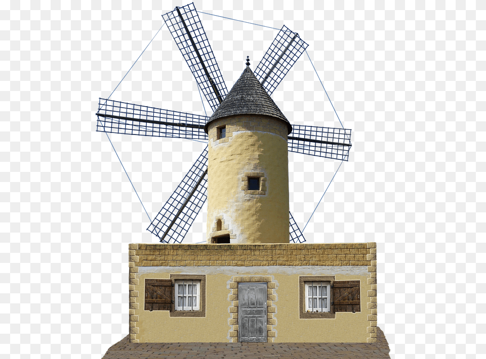 Windmill Mill Dutch Windmill Holland Old Pinwheel Windmill, Architecture, Building, Construction, Construction Crane Free Transparent Png