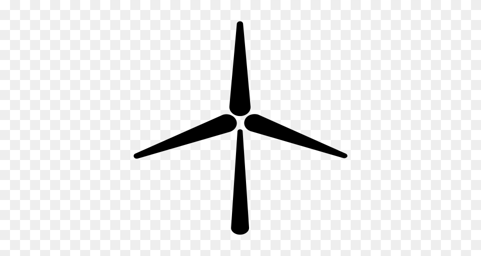 Windmill Technology Energy Icon With And Vector Format, Gray Png Image