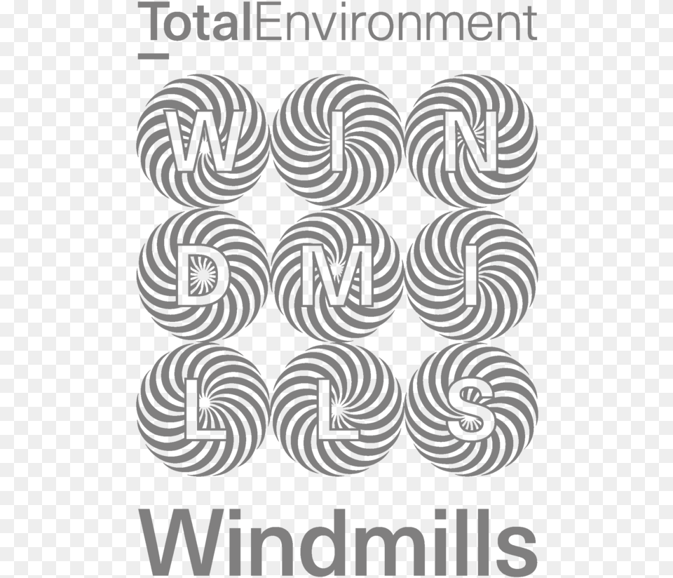 Windmills Logo 50gray Circle, Text, Pattern, Spiral, Animal Free Png Download