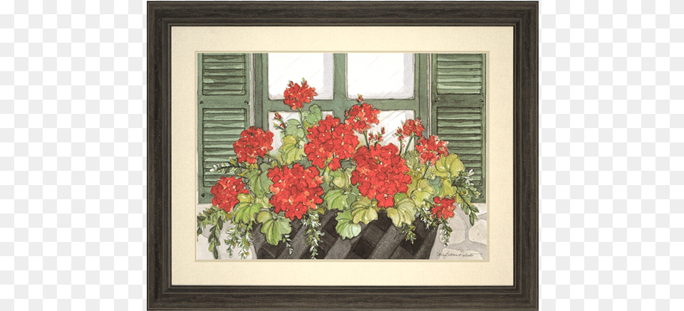 Window Box August Grove 39window Box39 Framed Graphic Art Print, Flower, Geranium, Plant, Flower Arrangement Png