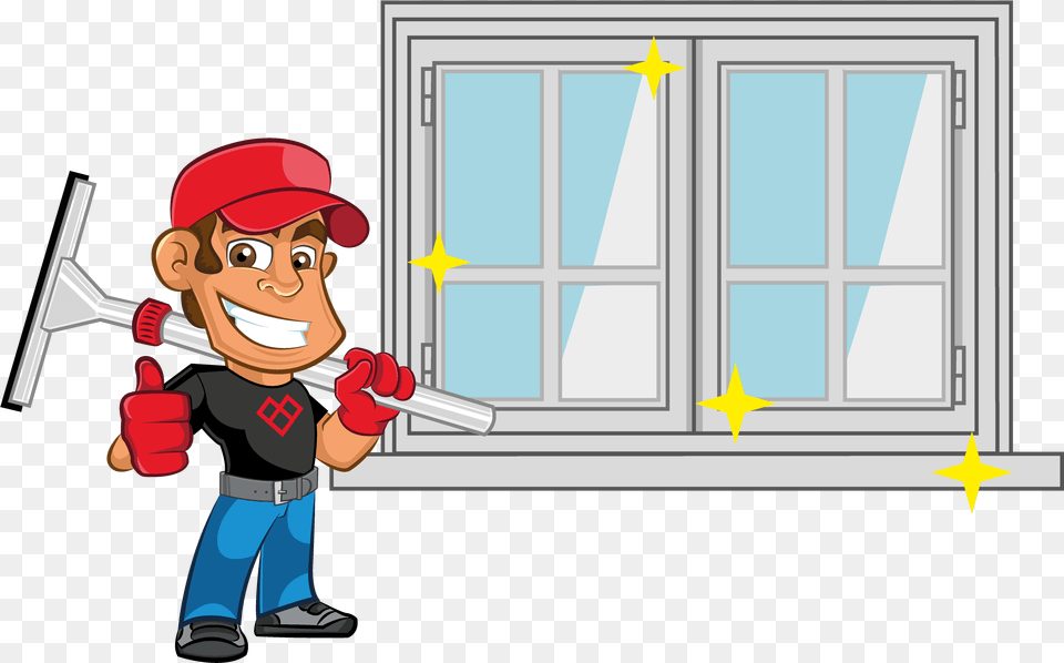 Window Magic Cartoon Cartoon, Cleaning, Person, People, Baby Png Image