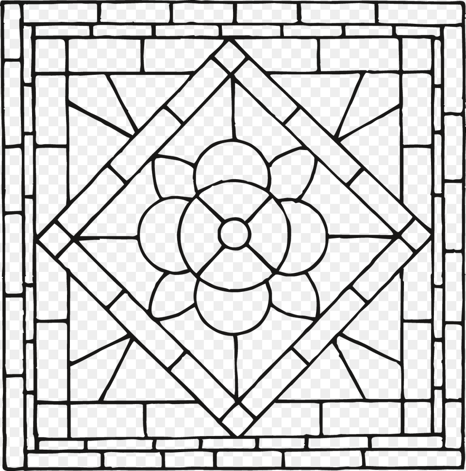 Window Motif Traditional Chinese Style Line Patterns Triangle, Art Free Png