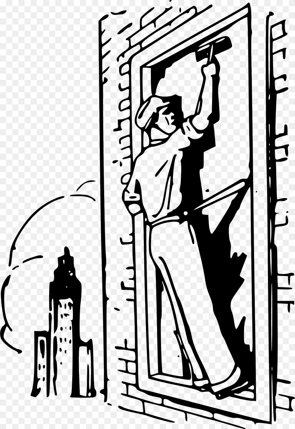 Window Washer Clipart, Person, Art, Cleaning Png