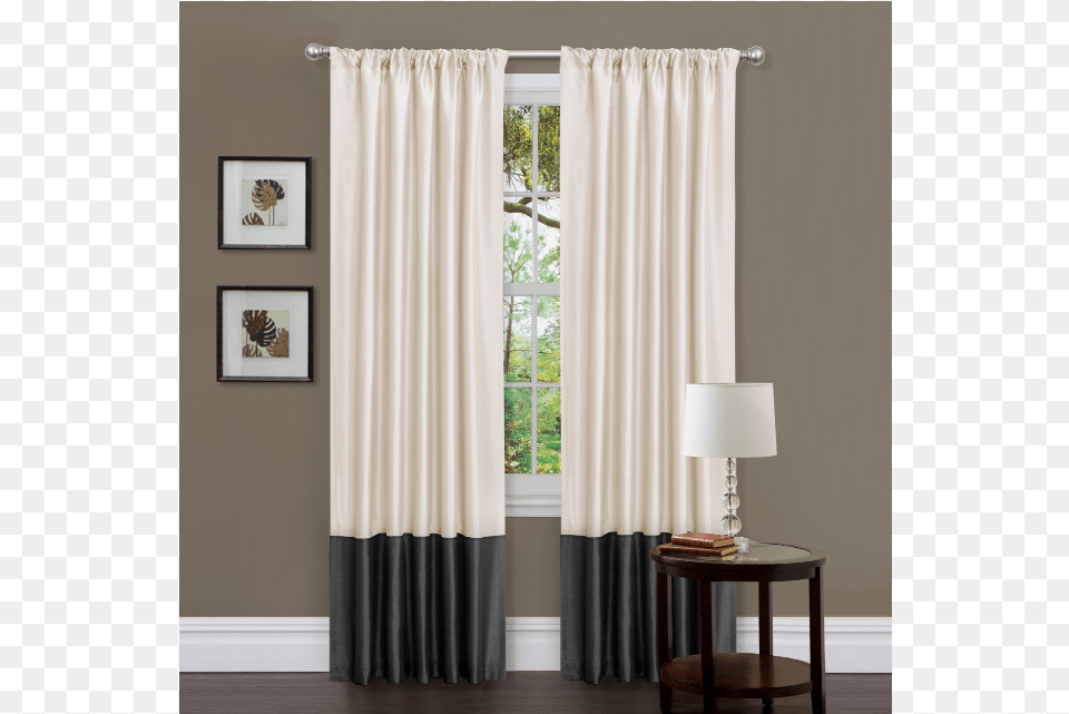 Window With Curtains Milione Fiori Blackwhite Mercury Row Rod Pocket Light Filtering Curtain Panels, Texture, Lamp, Table Lamp, Home Decor Png Image
