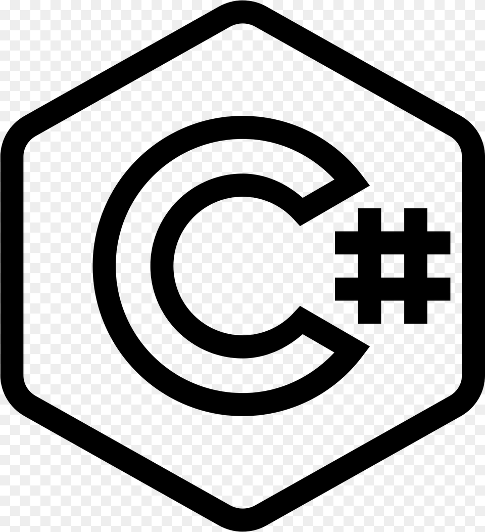 Windows 10 Icon C Sharp Logo, Gray Free Transparent Png