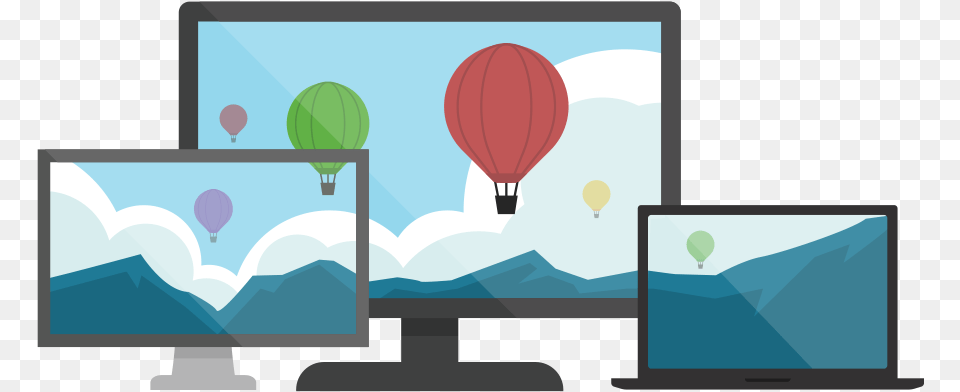 Windows 7 And Linux Are Also Supported Using The Screen Hot Air Balloon, Hardware, Computer Hardware, Electronics, Monitor Png Image