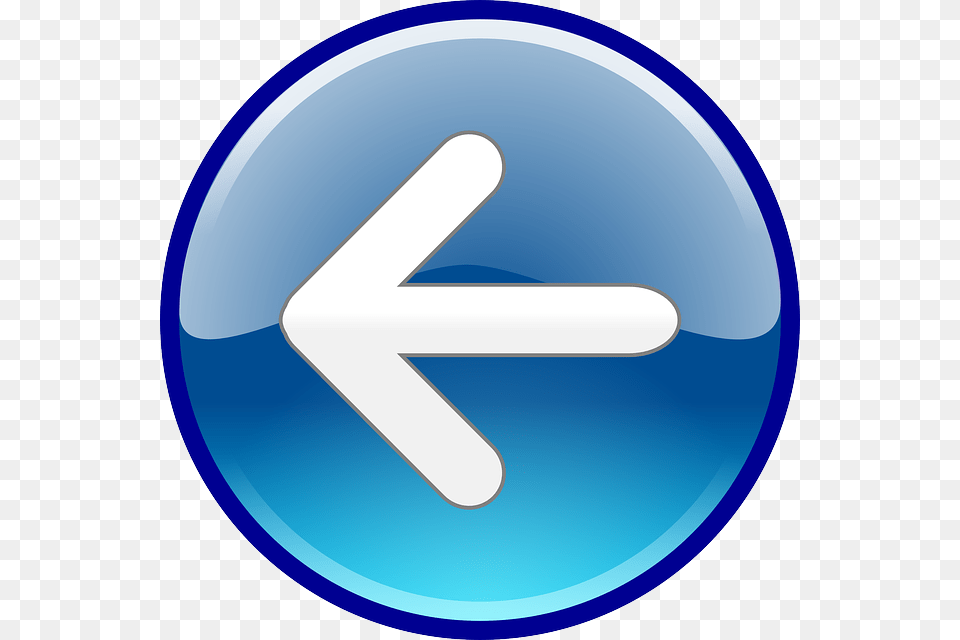 Windows 7 Back Button, Sign, Symbol, Road Sign, Disk Free Png Download