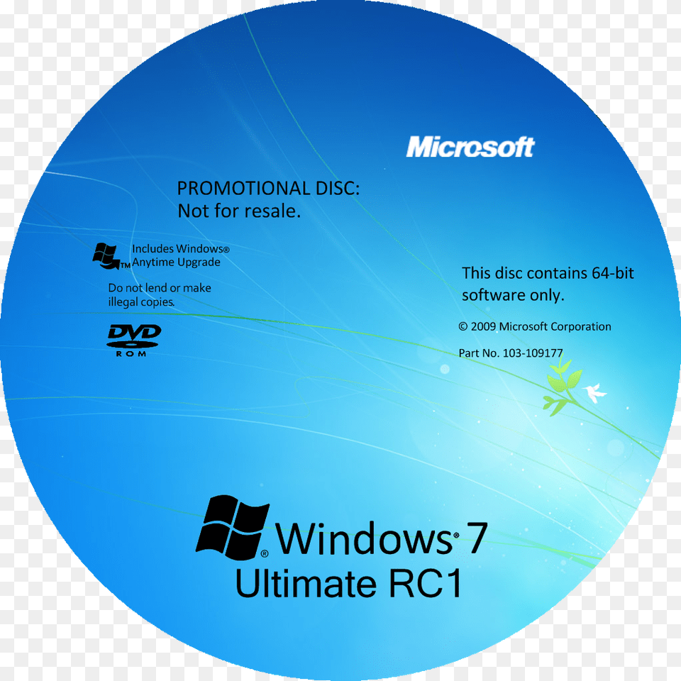 Windows 7 Cd Label, Disk, Dvd Free Png Download