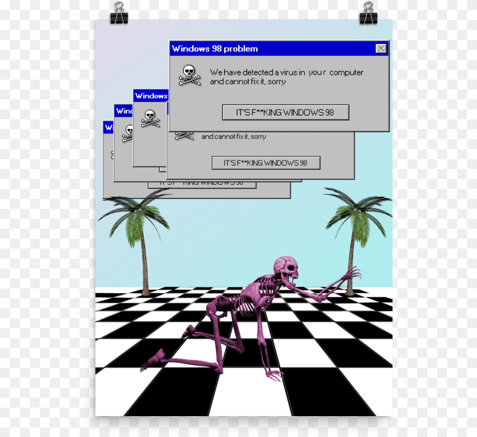 Windows 98 Error Palm Tree Transparent Background Maniac Mania Five Nights At Sonic On Roblox, Palm Tree, Plant, Person, Floor Png