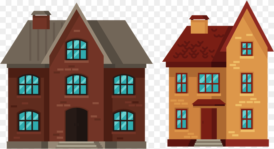Windows Clip House Gambar Animasi Bangunan, Architecture, Neighborhood, Housing, Building Png