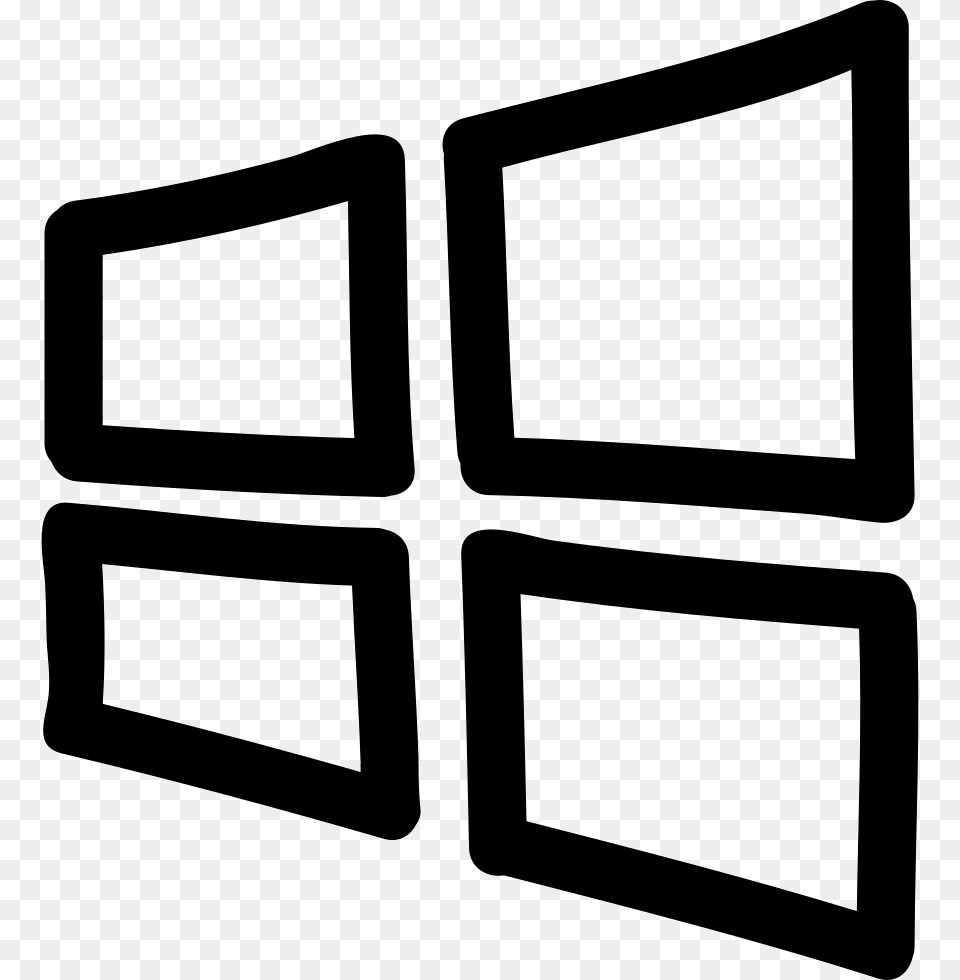 Windows Hand Drawn Logo Outline Comments Hand Drawn Windows Logo, Electronics, Screen, Computer Hardware, Hardware Png Image