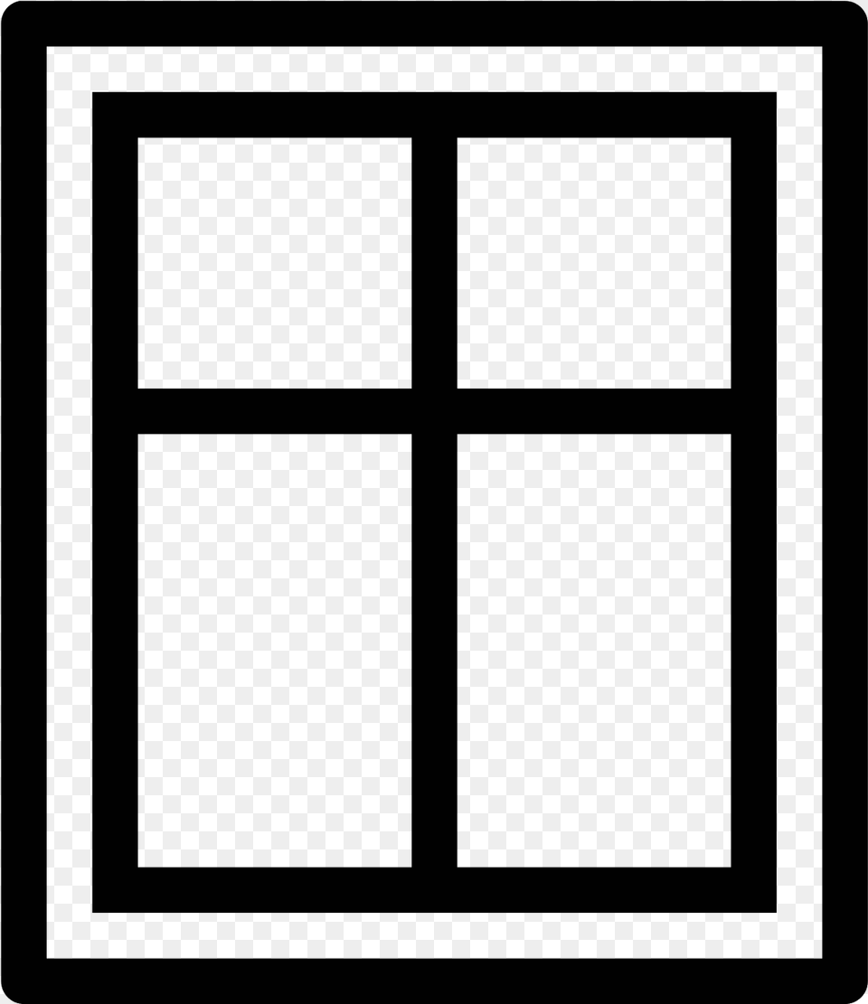 Windows Icon Window Clipart Black And White, Gray Png