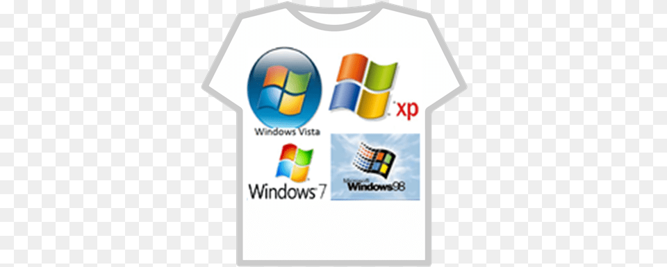 Windows Logos Donation Shirt Roblox Windows 7 8 10 Logos, Clothing, T-shirt Free Png