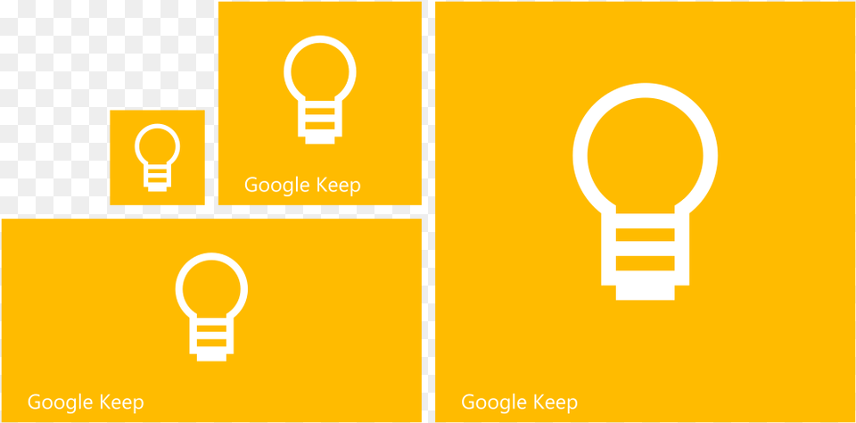 Windows Start Tile Set Google Keep Windows Tile, Light, Lightbulb Png Image