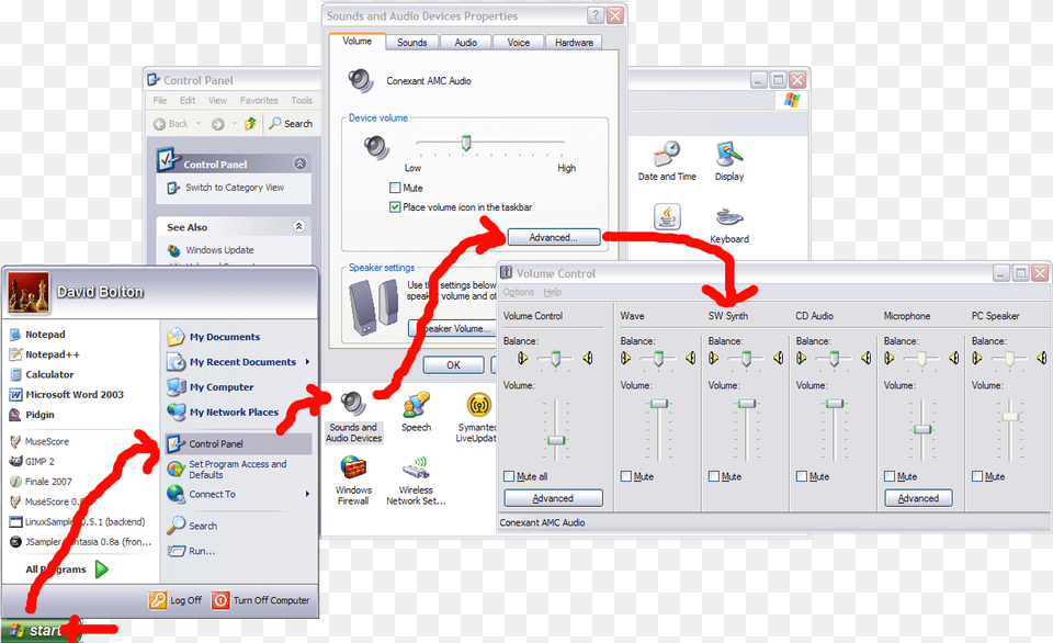 Windows Volume Mixer Midi, Text, Page, Electronics Free Transparent Png
