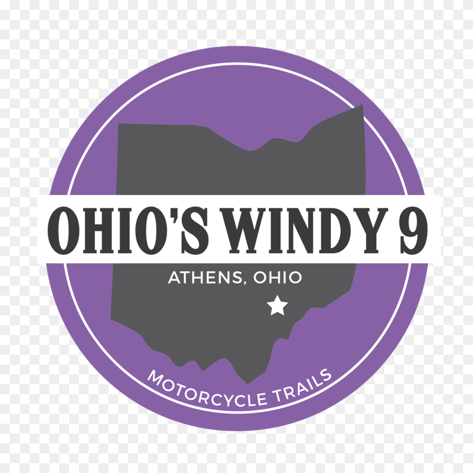 Windy 9 Motorcycle Roads Athens Ohio, Logo, Badge, Sticker, Symbol Png