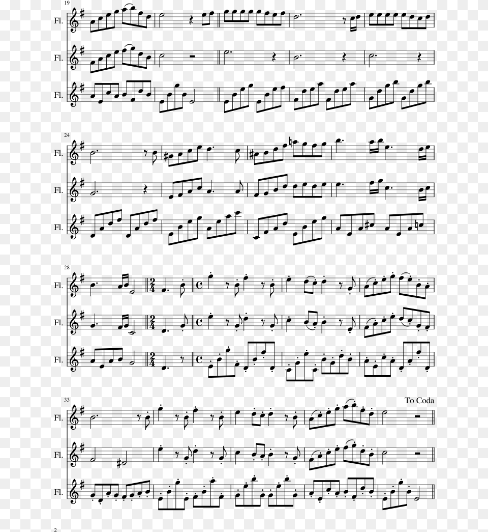Windy Hill 3 Flutes Sheet Music 2 Of 4 Pages Windy Hill Sheet Music, Gray Free Png Download