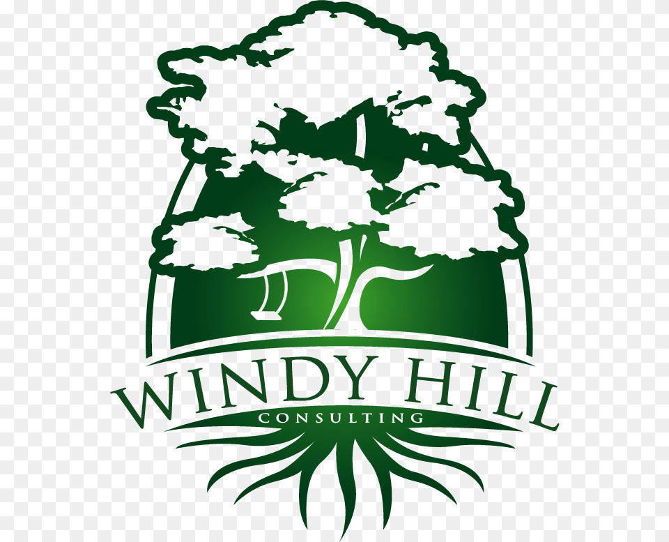 Windy Hill Consulting Illustration, Logo, Stencil, Person, Green Free Png Download