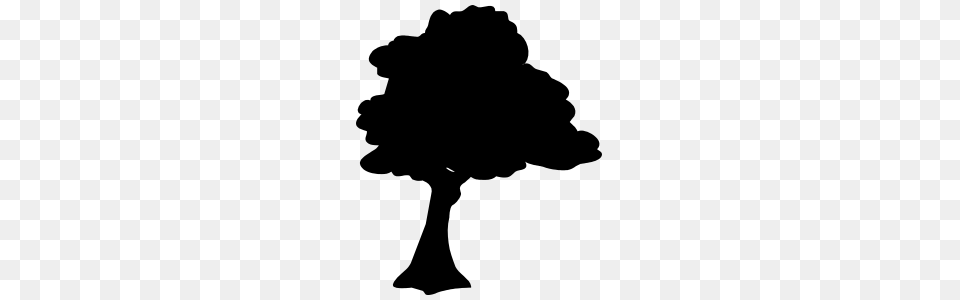 Windy Oak Tree Sticker, Silhouette, Animal, Bear, Mammal Free Transparent Png