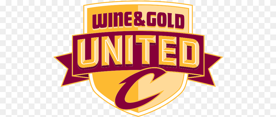 Wine Amp Gold United Cleveland Cavaliers Wine And Gold Logo, Badge, Symbol, Scoreboard, Architecture Free Transparent Png