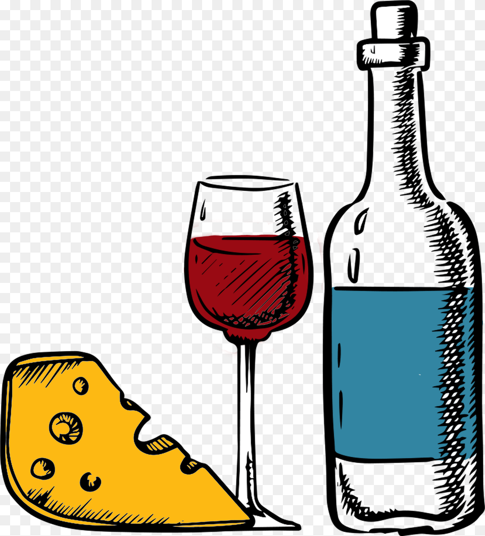 Wine And Cheese, Alcohol, Beverage, Bottle, Glass Free Png Download