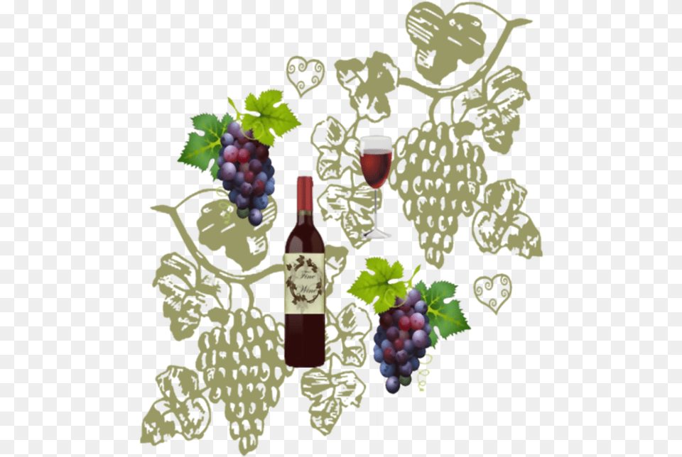Wine And Grapes Grapes Vector, Outdoors, Nature, Alcohol, Beverage Free Transparent Png