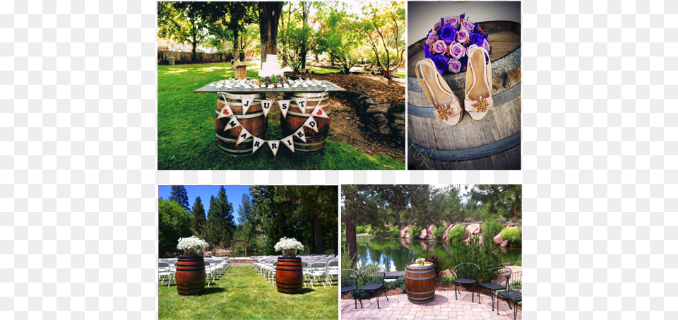 Wine Barrel Stands For Rent Bend Oregon Backyard, Yard, Potted Plant, Plant, Outdoors Free Png Download