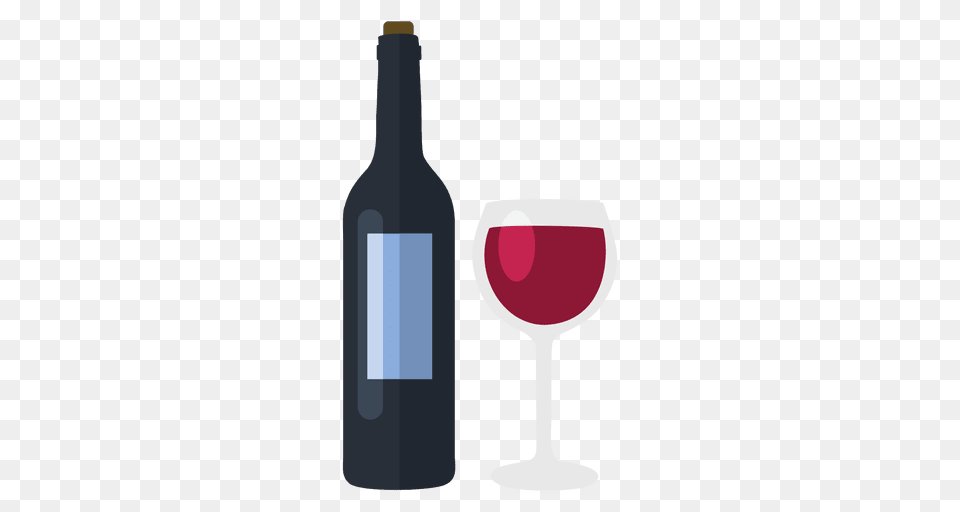Wine Bottle And Glass, Alcohol, Wine Bottle, Red Wine, Liquor Free Transparent Png