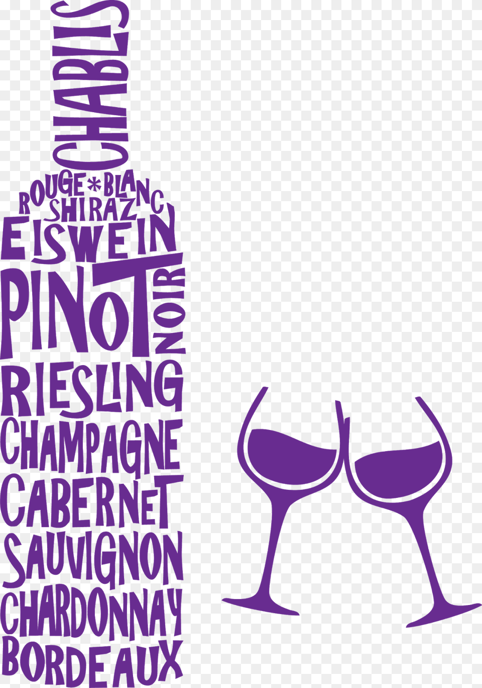 Wine Bottle And Glass Clipart, Alcohol, Beverage, Liquor, Purple Free Transparent Png