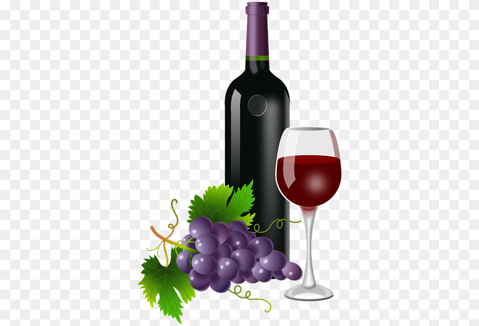 Wine Bottle And Glass Wine Bottle Clip Art With Glass, Alcohol, Beverage, Wine Bottle, Liquor Png