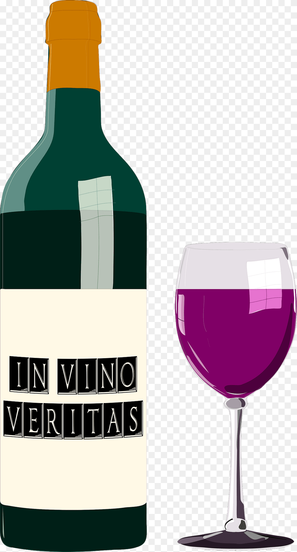Wine Bottle And Glass With Wine One Tells The Truth Clipart, Alcohol, Beverage, Liquor, Wine Bottle Free Png Download