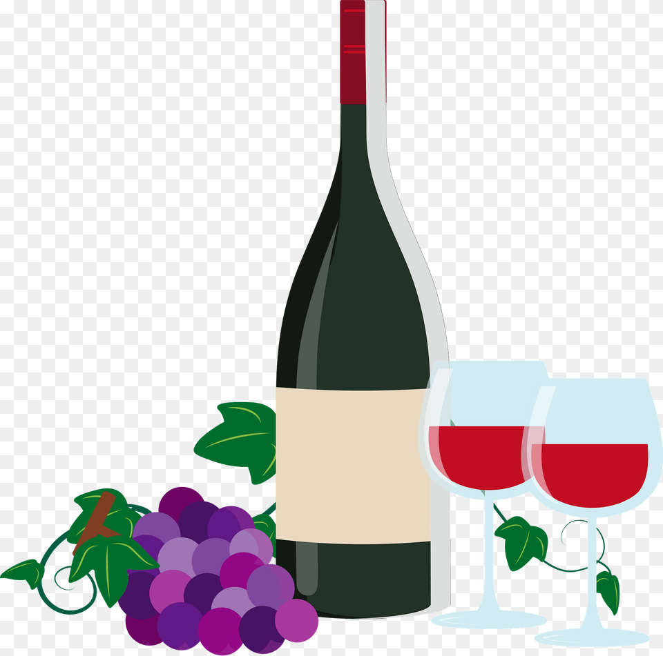 Wine Bottle And Glasses Clipart, Alcohol, Beverage, Liquor, Wine Bottle Png