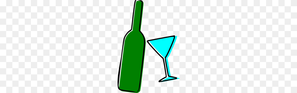 Wine Bottle And Martini Glass Clip Art, Alcohol, Beverage, Liquor, Wine Bottle Png