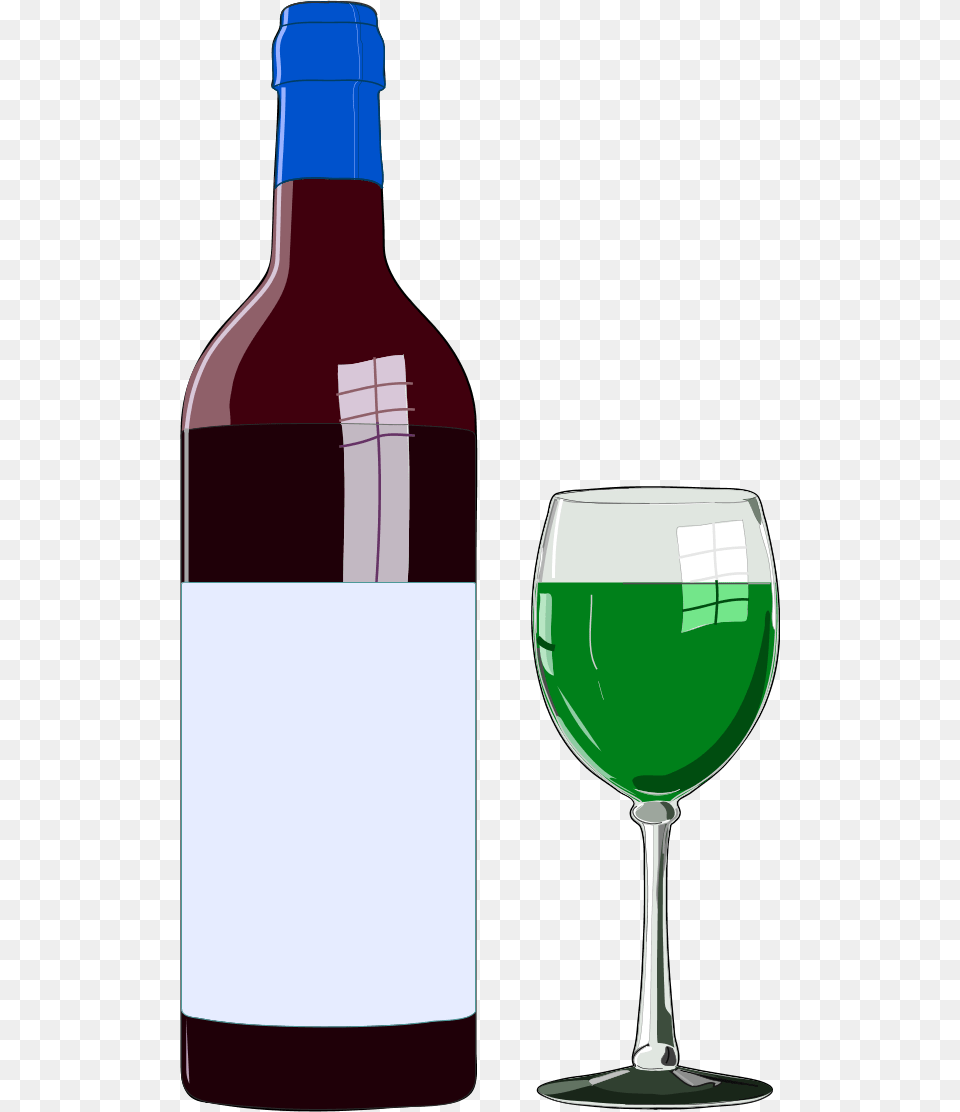 Wine Bottle And Wine Glass Wine Glass Bottle Clip Art, Alcohol, Beverage, Liquor, Wine Bottle Png Image