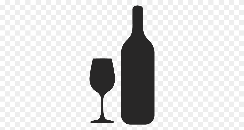 Wine Bottle Glass Silhouette, Alcohol, Beverage, Liquor, Wine Bottle Png