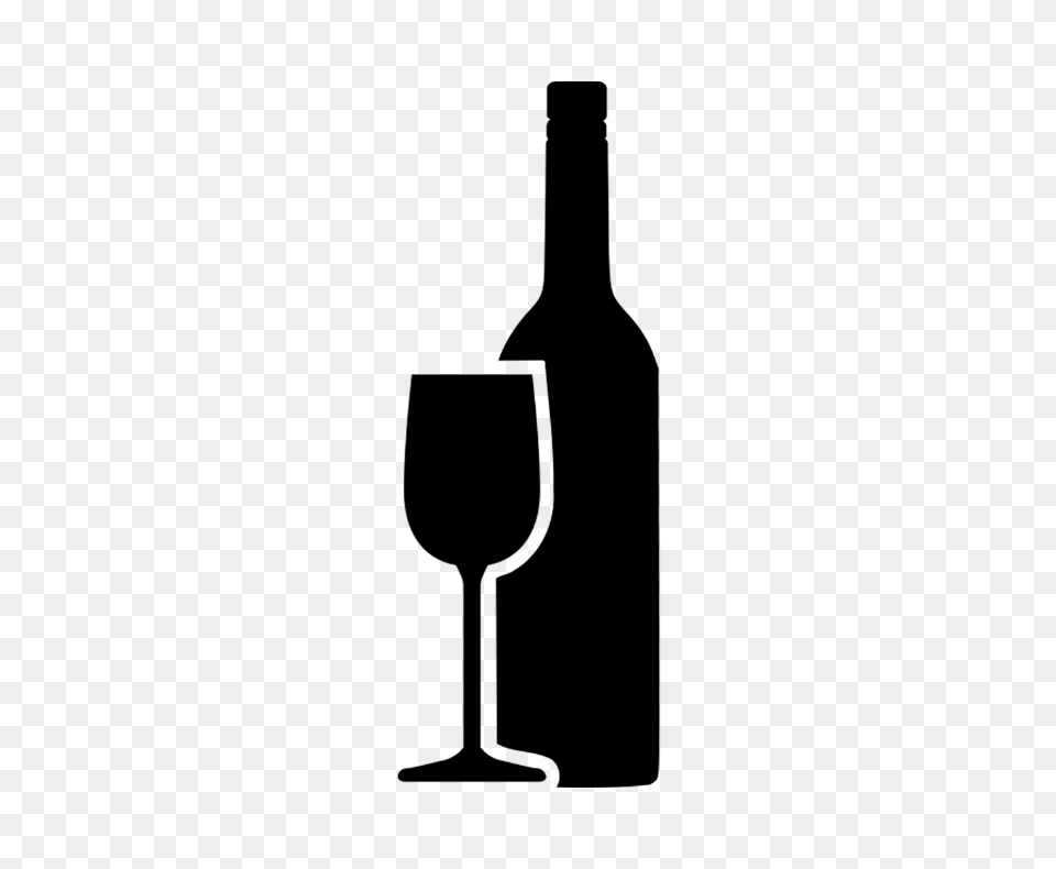 Wine Bottle Glass Wine Label, Gray Png Image