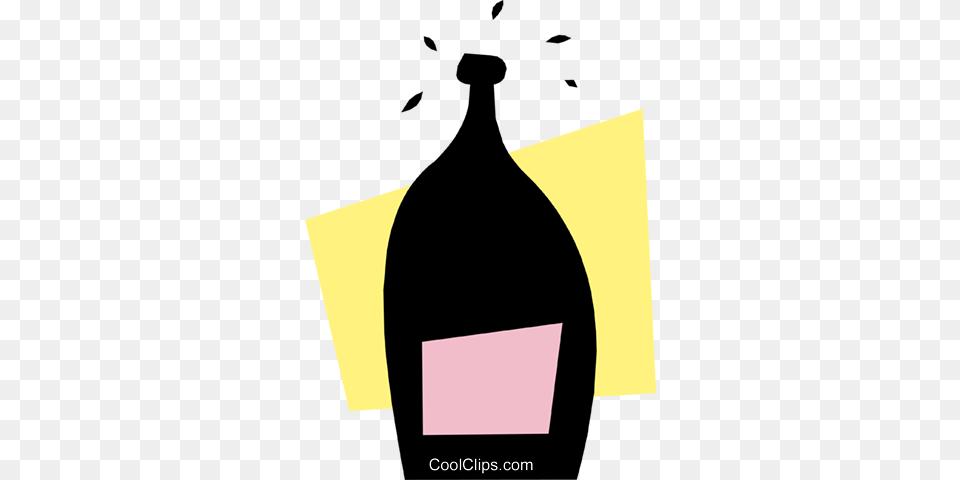 Wine Bottle Royalty Vector Clip Art Illustration, Alcohol, Beverage, Liquor, Wine Bottle Png Image