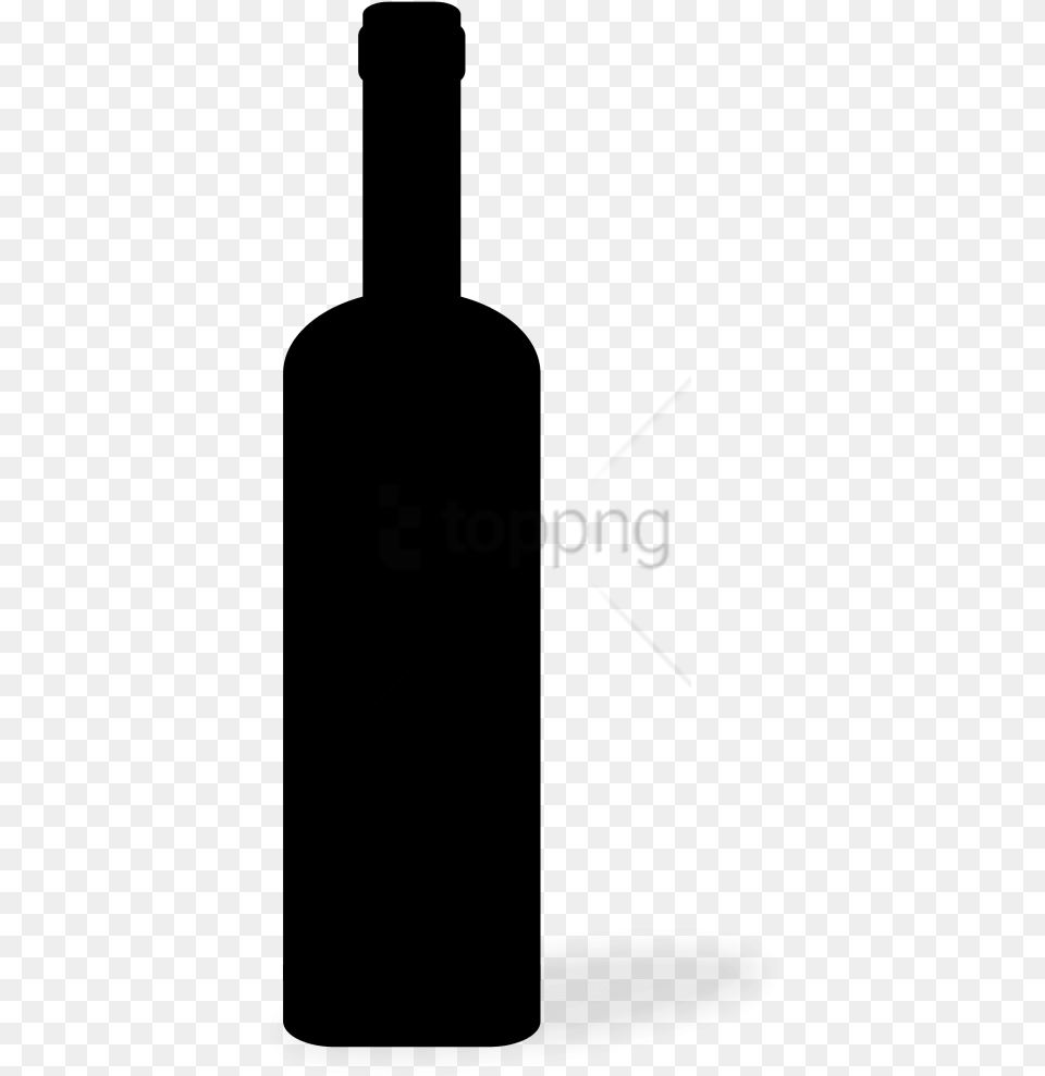 Wine Bottle Silhouette Glass Bottle, Lighting Free Transparent Png