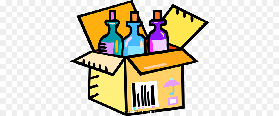 Wine Bottles In A Shipping Case Royalty Free Vector Clip Art, Box, Bottle, Cardboard, Carton Png