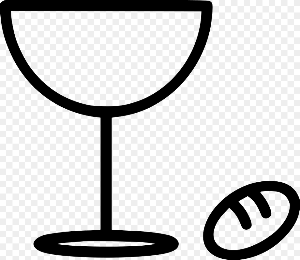 Wine Bread Communion Tradition Clipart Eucharist, Alcohol, Liquor, Wine Glass, Goblet Free Png Download