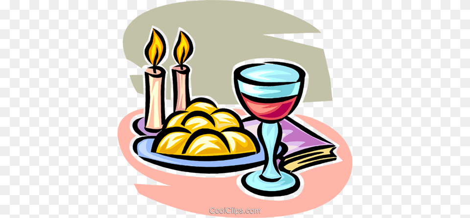 Wine Candles And Bread Royalty Vector Clip Art Illustration, Glass, Meal, Food, Liquor Png