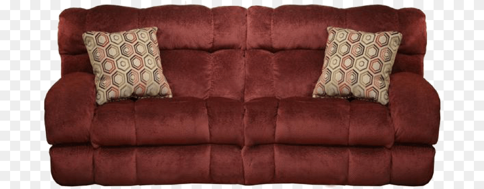 Wine Color Reclining Sofa, Couch, Cushion, Furniture, Home Decor Free Png Download