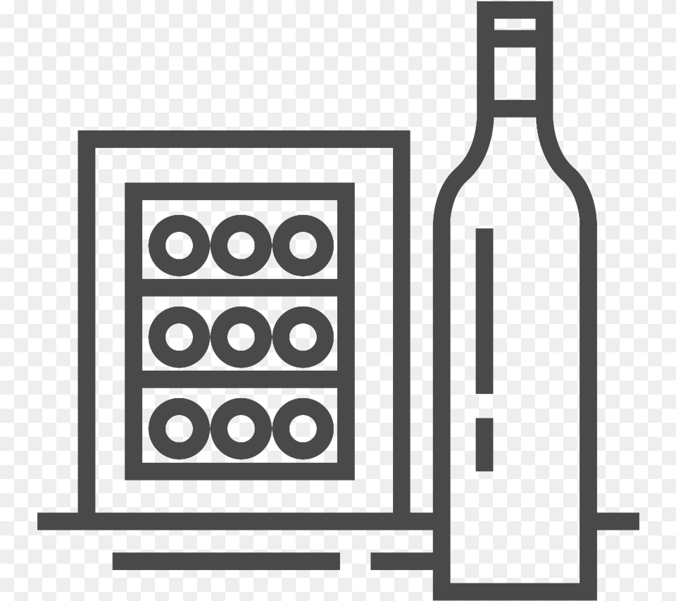 Wine Cooler Icon Glass Bottle, Alcohol, Beverage, Liquor, Wine Bottle Free Png Download