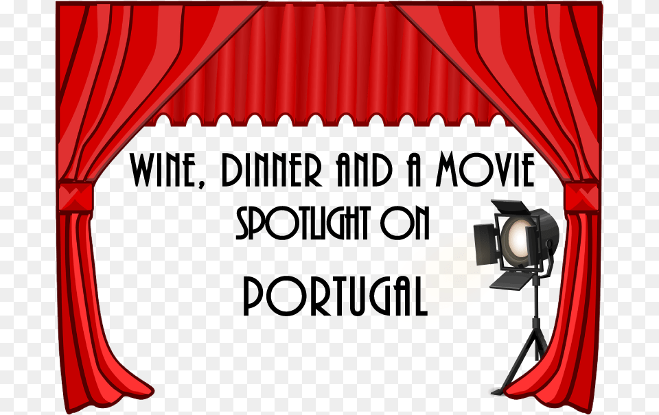 Wine Dinner And A Movie Spotlight On Portugal Theatre Curtains Clip Art, Lighting, Stage, Electronics Png Image