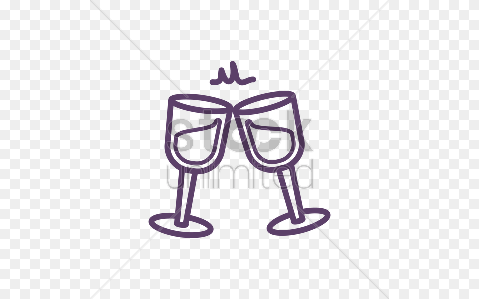 Wine Glass Clinking Vector, Purple, Accessories Free Png Download