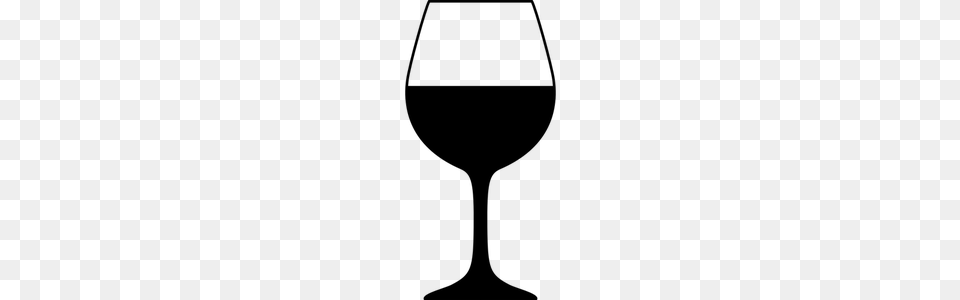 Wine Glass Clipart, Gray Png