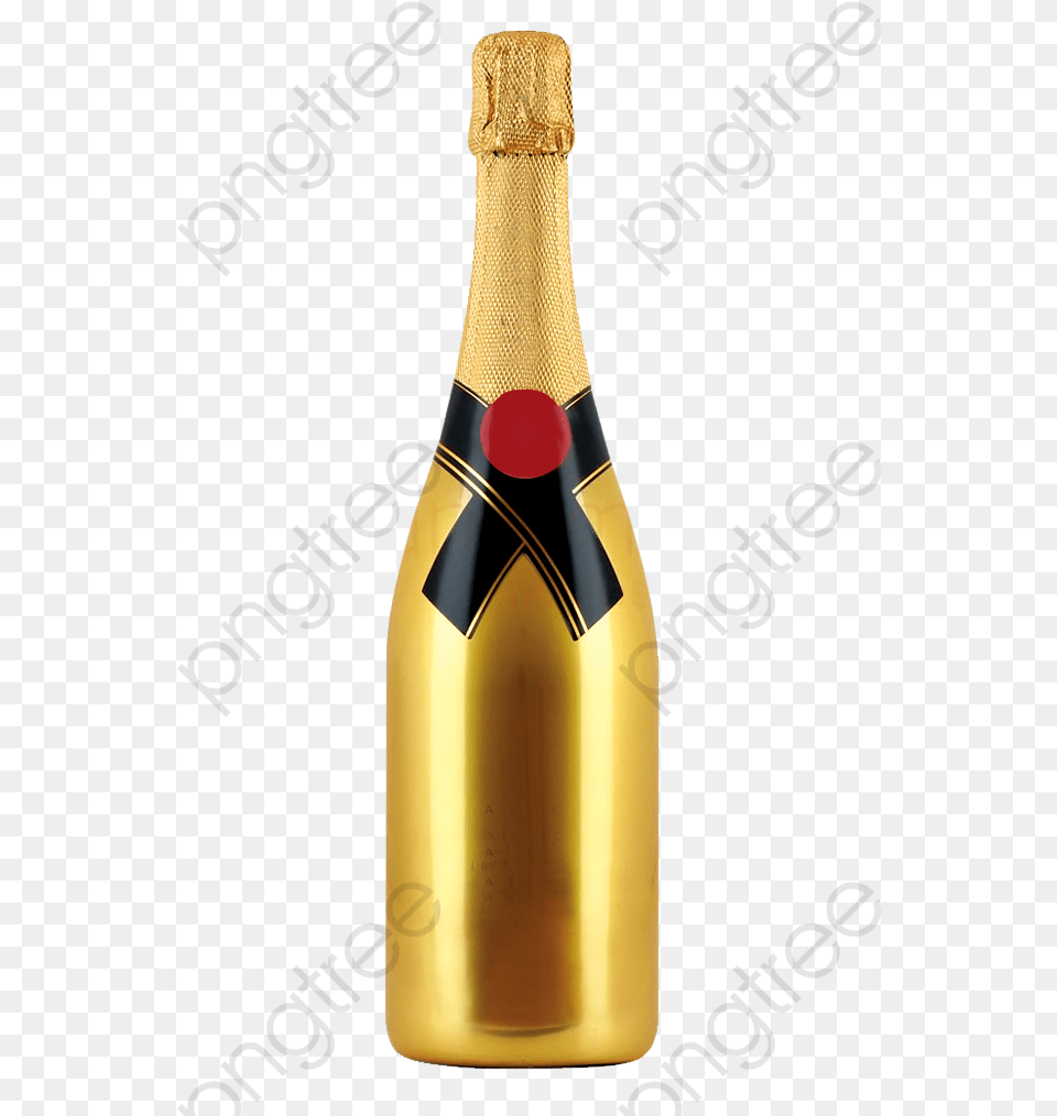 Wine Glass Clipart Gold Wine Bottle Clipart Gold, Alcohol, Beverage, Liquor, Wine Bottle Png