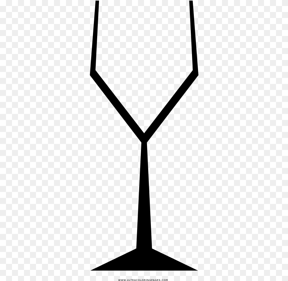 Wine Glass Coloring Page, Gray Free Png
