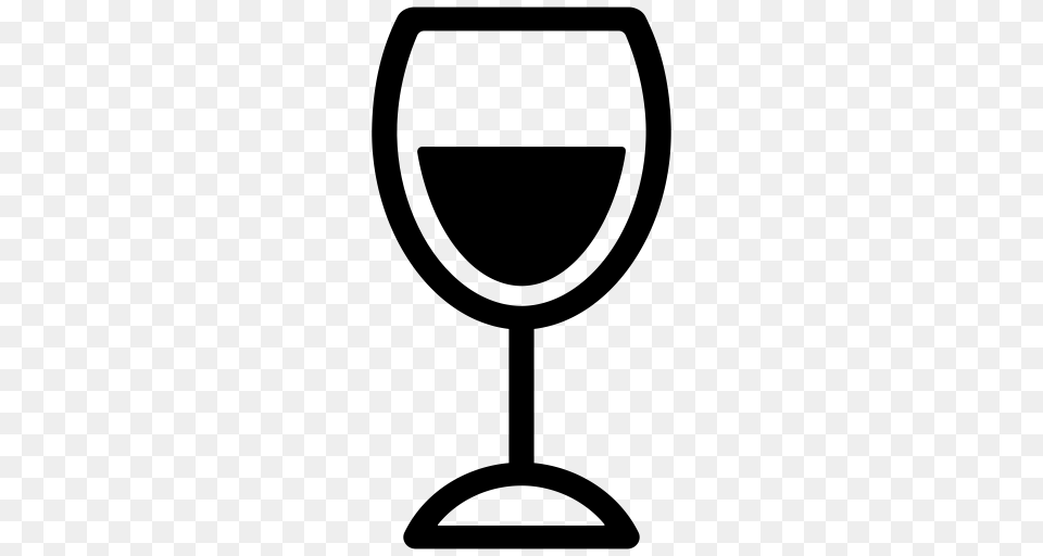 Wine Glass Linear Monochrome Icon With And Vector Format, Gray Free Png